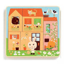 Puzzle straturi Djeco casuta iepurasilor - copilaresti.ro