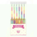 Set fluo roll-gel Djeco, 6 culori combinate Djeco - accesorii desenat DJECO - papetarie Djeco