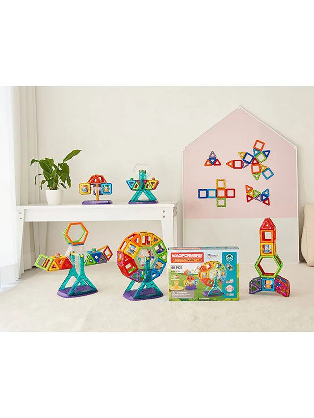 Set Magnetic De Construit Magformers Carnival Plus Set 48 Piese