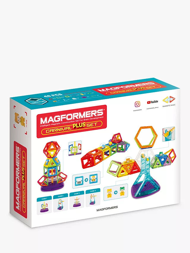 Set Magnetic De Construit Magformers Carnival Plus Set 48 Piese