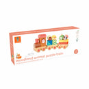Trenulet Din Lemn Cu Forme Si Animale, Orange Tree Toys